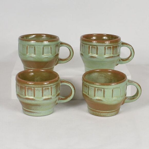 Frankoma Pottery 94M Wagon Wheel Coffee Mug Prairie Green Vi… - Picture 2 of 9
